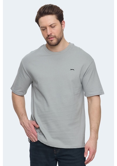 Slazenger Vellamo Erkek Oversıze Gri Tişört Gri