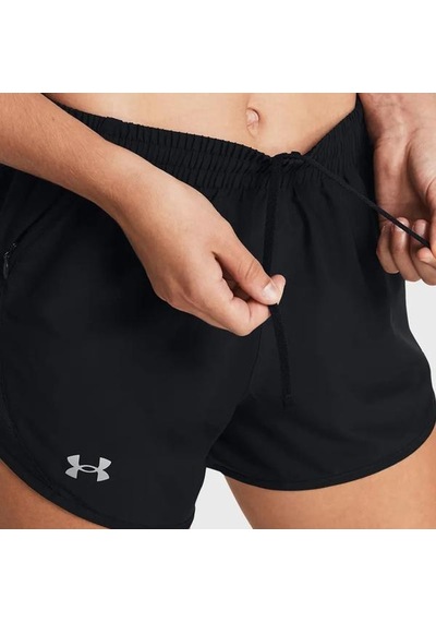 Under Armour Fly By 3 Inch Kadın Siyah Polo Yaka Tişört