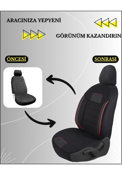Ayrex Ford Fiesta Araçlara Uyumlu Tam Takım Basic K Model Oto Koltuk Kılıfı Diğer