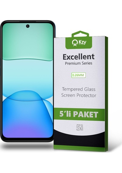 Xiaomi Redmi 13 İle Uyumlu Temperli Ekran Koruyucu Kırılmaz Cam Ekonomik 5'li Paket