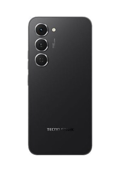 Tecno Spark 40 Pro Siyah Arka Cam Batarya Pil Kapağı Telefon Arka Kapak
