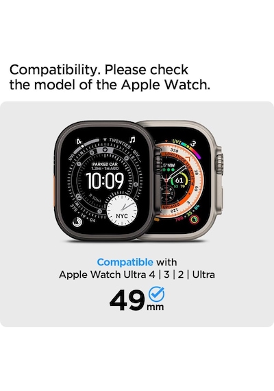Apple Watch 49mm Ultra 4/3/2/1 İle Uyumlu Kılıf Lock Fit Black - Acs06208 Çok Renkli