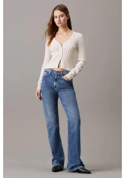 Calvin Klein Plated Sweater Cardı, Ybı Beyaz Kadın Hırka