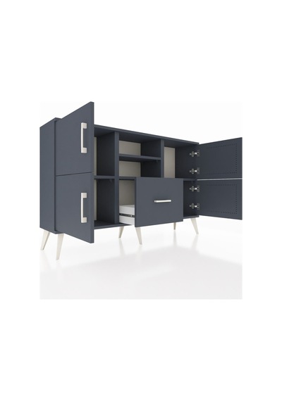 Arges Konsol 4 Raflı Tek Çekmeceli 4 Kapaklı 132x30x83 Antrasit-antrasit/antrasit Antrasit/antrasit Arges Konsol 4 Raflı Tek Çekmeceli 4 Kapaklı 132x30x83 Antrasit-antrasit/antrasit Antrasit/antrasit