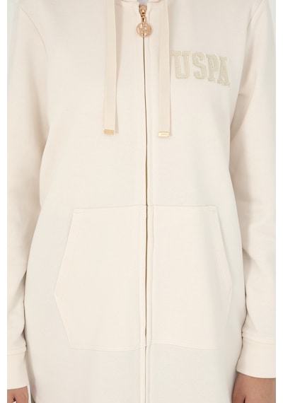 U.S. Polo Assn. Kadın Krem Kapüşonlu Sweatshirt 50289545-VR071