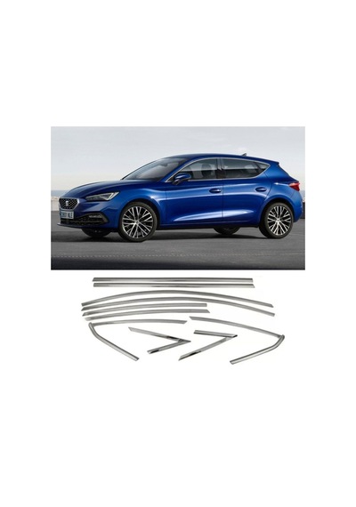Seat Leon Mk4 Krom Cam Çerçevesi Set 2021- 10 Parça