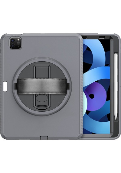 İpad Pro 11 2018 Kılıf Hand Strap Tablet Kılıfı - Gri Diğer