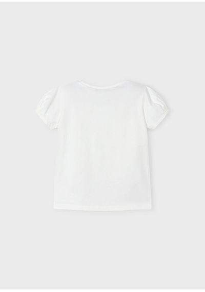 Mayoral Yazlık Kız Çocuk T-shirt - Ekru