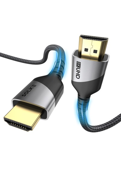 Solke Hdmı 2.1 Kablo 8k 60hz 4k 120hz 48gbps Ultra High Speed Örgülü Alüminyum 2 M