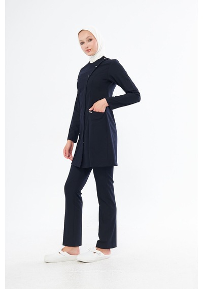 Elegance Kadın Tesettür Takım - Lacivert Lacivert