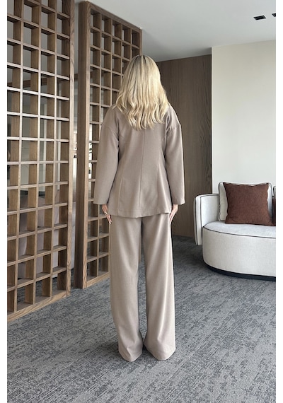 Laluvia Vizon Bluz Pantolon Takım - 8767 Vizon Laluvia Vizon Bluz Pantolon Takım - 8767 Vizon