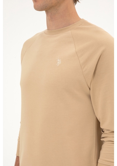 U.S. Polo Assn. Erkek Regular Fit Bisiklet Yaka Kum İnce Basic Sweatshirt 50313752-VR085 U.S. Polo Assn. Erkek Regular Fit Bisiklet Yaka Kum İnce Basic Sweatshirt 50313752-VR085