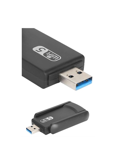 Wifi Adaptörü Çift Bantlı Çift Anten Bt5.0 Wifi 2'si Bir Arada