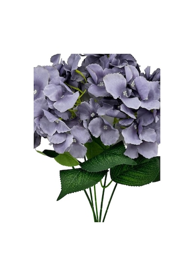 Yapay Çiçek Ortanca Çiçeği Demeti 43 Cm Açık Koyu Lila