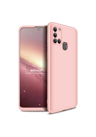 Galaxy A21s Kılıf Zore Ays Kapak Rose Gold