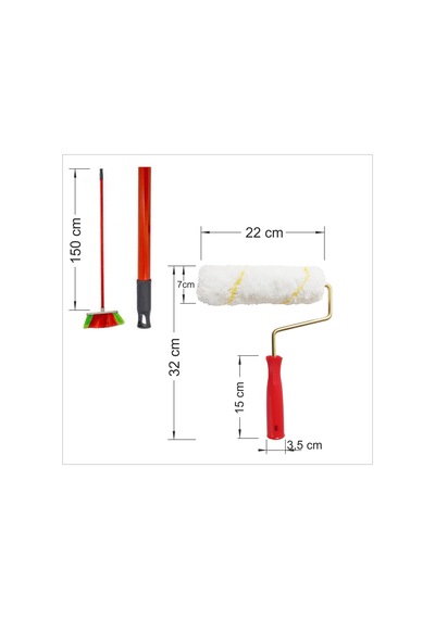 Uzun150cm Geniş 22cm Boya Badana Rulosu Merdanesi Silindiri