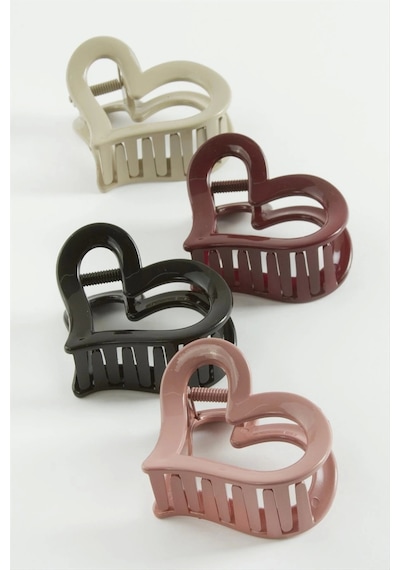Kalp Renkli Mandal Toka 7 Cm Çok Renkli