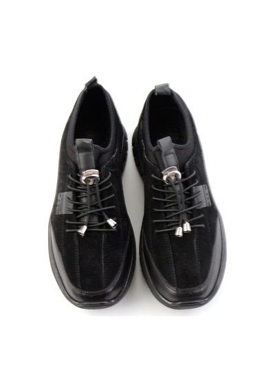 Bambi Siyah Süet Hakiki Deri Kadın Sneaker K01753000302