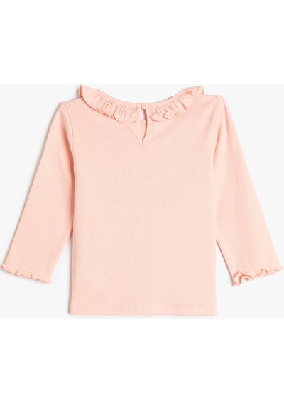 Koton Basic Tişört Uzun Kollu Fırfır Detaylı Bisiklet Yaka Pamuklu Pembe 4wmg10027ak 4WMG10027AK274 Pembe Koton Basic Tişört Uzun Kollu Fırfır Detaylı Bisiklet Yaka Pamuklu Pembe 4wmg10027ak 4WMG10027AK274 Pembe