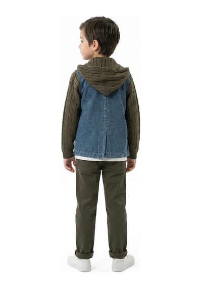 Xo Kids Erkek Çocuk 3lü Alt Üst Takım 6-9 Yaş 13209 Haki