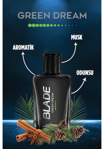 Blade Green Dream Erkek Parfüm EDT 70 ML + Green Dream Erkek Sprey Deodorant 3 x 150 ML