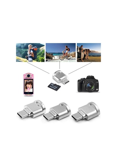 Usb Type-c 3.1 To Micro Sd Tf Hafıza Kart Okuyucu Otg Adaptörü 4477