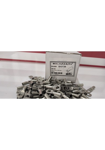 Solmazsan Skp Ekonomik Tip Kablo Pabucu 25 Mm² M8 -sk 6028 Adet: 10 Adet