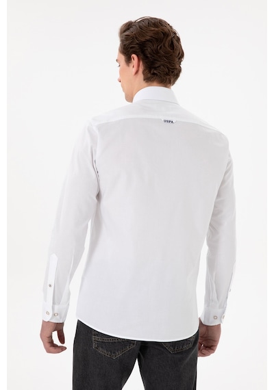 U.S. Polo Assn. U.s. Polo Assn. Pamuk Uzun Kol Slim Fit Gömlek 2082904 Beyaz