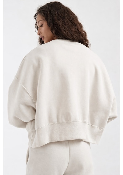 Nike Sportswear Essential Collection Fleece Oversized Kadın Sweatshirt Krem