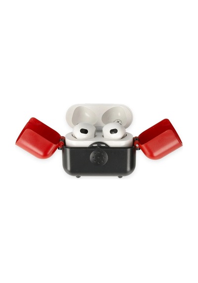 Newface Airpods Uyumlu 3 3.nesil Basmalı Kılıf Csmtex - 39 - Siyah-kırmızı