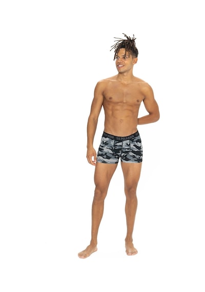 U.S. Polo Assn. U.s Polo Assn. 80542 Erkek Pamuklu 3'lü Boxer-siyah&antrasit&baskılı Siyah