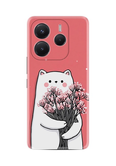 Xiaomi Redmi Note 14 4g Kılıf Limited Resimli Sevimli Çizim Kedicik 229