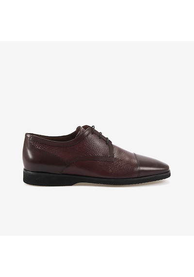 Mocassini Hakiki Geyik Derisi Erkek Klasik Ayakkabı 9101 Bordo Geyik-bordo Buffalo