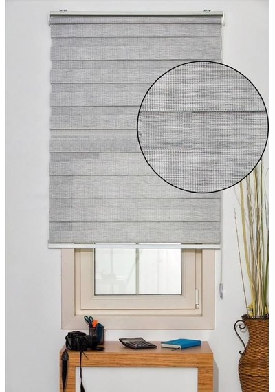 Zebra Stor Perde Bambu Gri 130X200 Cm
