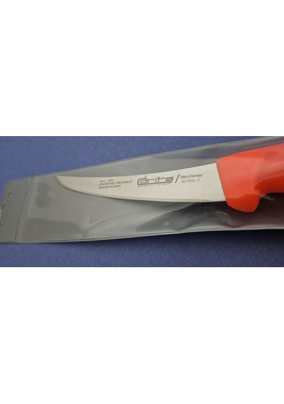 Fibrox Kaymaz Saplı Kıvrık Kasap Kemik Sıyırma Bıçağı 15 Cm Hulusi - Drita Bıçak 25mm X 150mm X 2.5mm 10354.15 Turuncu Renk