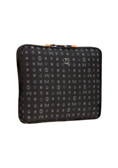Bilik Deri Monogram Siyah Unisex Laptop & Evrak Çantası Tablet Mg Siyah