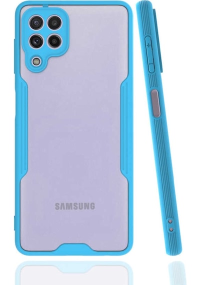 Galaxy A22 4G Kılıf Kamera Korumalı Arkası Şeffaf Silikon
