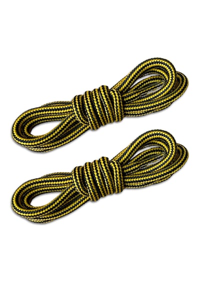 Mawrond 120 Cm, Sarı+ Siyah, Fitilli Yuvarlak Extra Sağlam, Bot Bağcığı Altın - Siyah