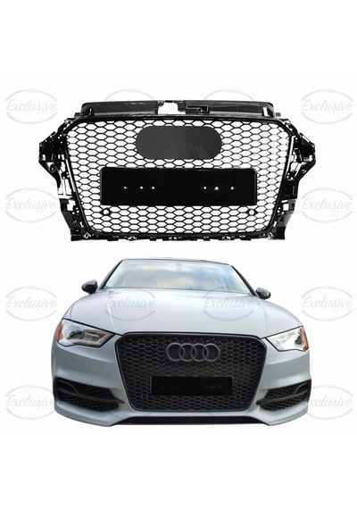 Audi A3 2012-2013-2014 .b Sedan 8v Siyah Rs3 Ön Panjur
