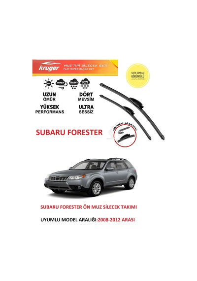 Subaru Forester Muz Silecek Takımı 2009 Model Araca Özel Aparatsız Direk Montaj