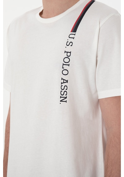 U.S. Polo Assn. Erkek Bisiklet Yaka Beyaz Pijama Takımı 50309355-VR013