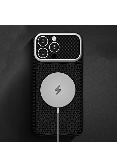 İphone 15 Pro Max Uyumlu Kılıf M-safe Şarj Özellikli Zore Paris Nexel Sert Pc Kapak Siyah