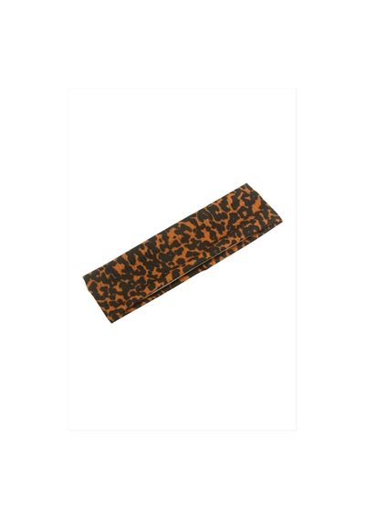 Leopar Desenli Saç Bandı 6 Cm Çok  Renkli