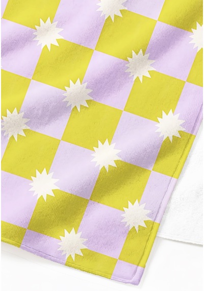 Damalı Güneş Motifli Mikrofiber Plaj Havlusu-modern Pastel Lila Sarı Hızlı Kuruyan Havuz Deniz Havlu Sakin Yakamoz Damalı Güneş Motifli Mikrofiber Plaj Havlusu-modern Pastel Lila Sarı Hızlı Kuruyan Havuz Deniz Havlu Sakin Yakamoz