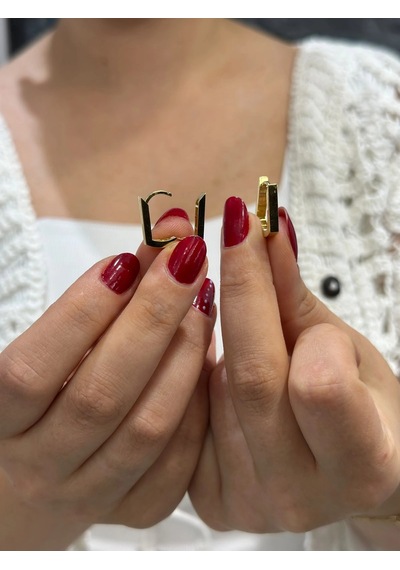 14 Ayar Altın Oval Şekilli Küpe 1286 Gold
