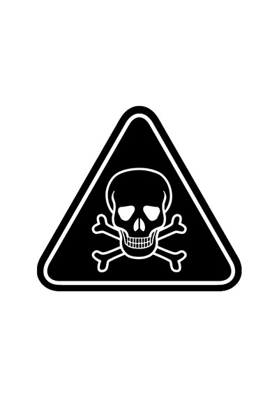 Ölüm Tehlikesi Sticker-miyrem Oto-motor-laptop-duvar-dekor 14 X 15 Cm