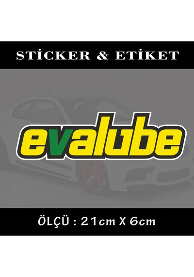 eva oto sticker ön arka cam yazısı - tuning modifiye etiket