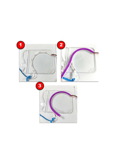Ikinci Nesil Mor Difüzör 5 Metre 6mm Neon Led Silikon Şerit Kapağı Led Şerit İçermez Mor