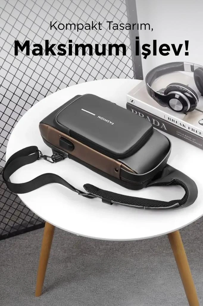 Torima 88039 Siyah Şifreli Ve Usb Şarjlı Günlük Omuz Çantası Siyah