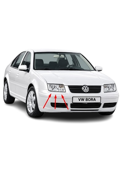 Vw Bora 1997-2004 Arası Depo Sağ Ve Sol Far Takım Sissiz Tip 1j5941017be / 1j5941018be